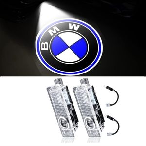 2 BMW LED logo door projector lights